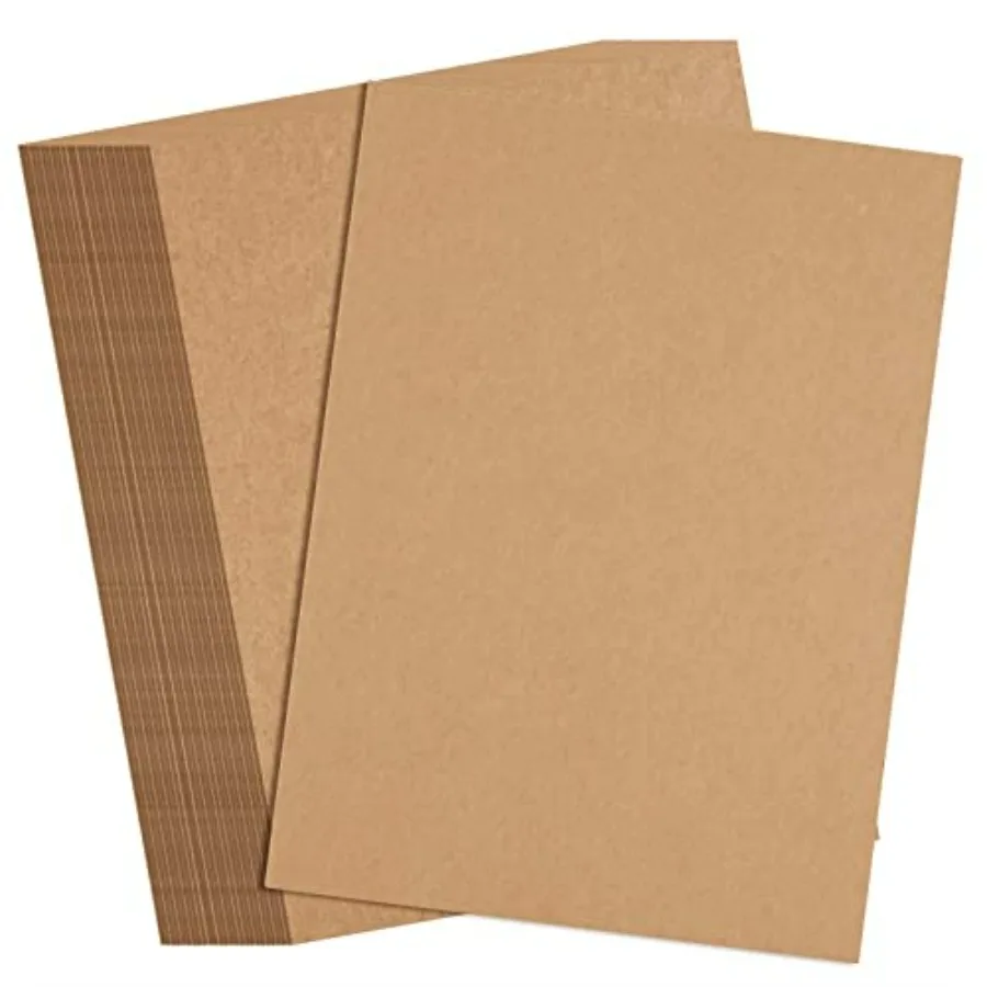 100 Sheets Kraft Paper Brown Kraft Printer Paper 8.5 x 11 Inches Letter Size Craft Paper for Printing Labels Crafts Wedding Inv