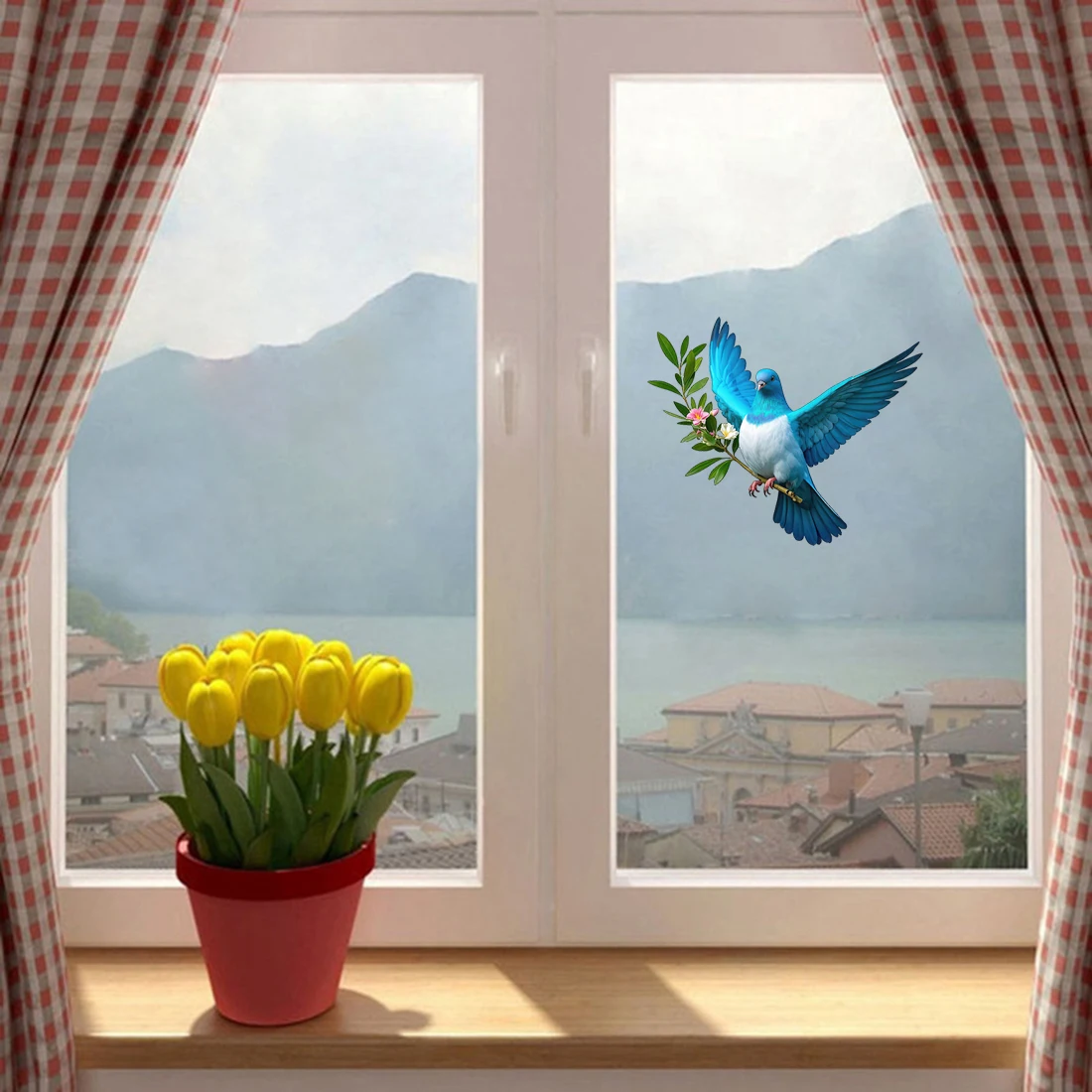 Three Ratels CG48 Colorful pigeon cartoon stickers for home decoration door stickers  computer luggage decals
