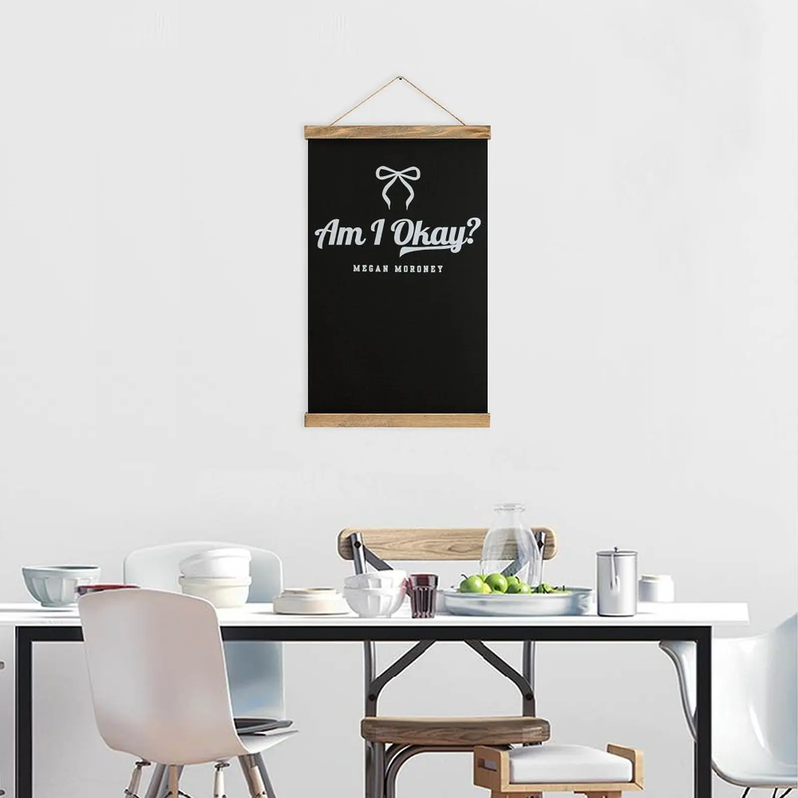 لوحة معلقة من الكتان هل أنا بخير ميغان موروني صورة ساخرة مضحكة فريدة من نوعها صورة معلقة على طراز تزيين