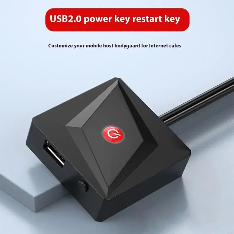 زر مفاتيح التحكم في طاقة سطح المكتب C90F مع منفذ USB 2.0