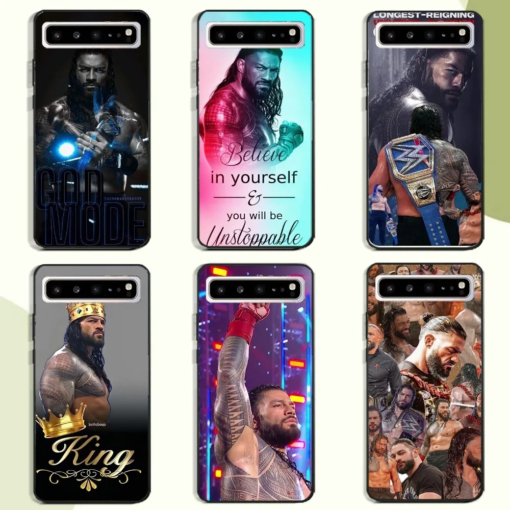 WWE S-Shield Phone Case For Samsung Galaxy A52 A12 A51 S21 Edge S22ULTRA S23 S24 S20LITE Plus Ultra Black Cover