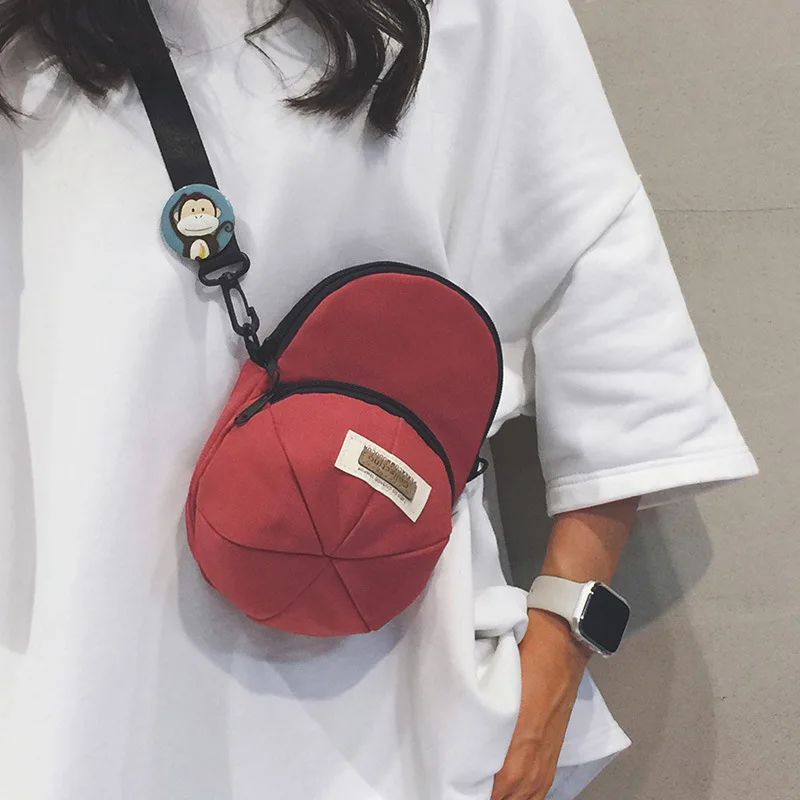 Korean Version of Ins-style Versatile Women's Crossbody Bag, Ruiying Hat, Trendy and Individualistic Men's Shoulder Bag