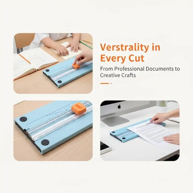 Double Sided A4 Paper Cutter Small Compact Sharp Trimmer for Students Home Office DIY Art Craft Paper Trimming