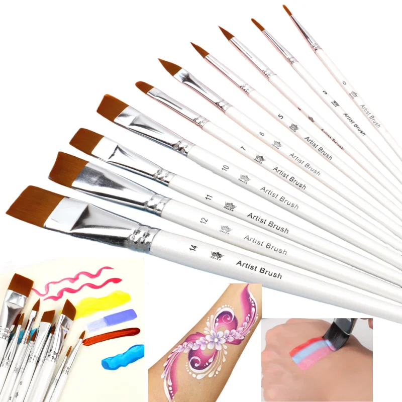 

10pcs Multifunctional Art Painting Brushes Set Artist Art Painting Hook Line Watercolor Gouache Oil Painting Brush Art Supplies
