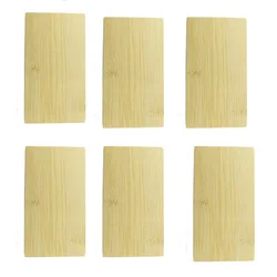 20pcs Blank Bamboo Business Card Rectangular Cutouts Visit Cards for DIY Arts Craft Project Laser Engraving Material