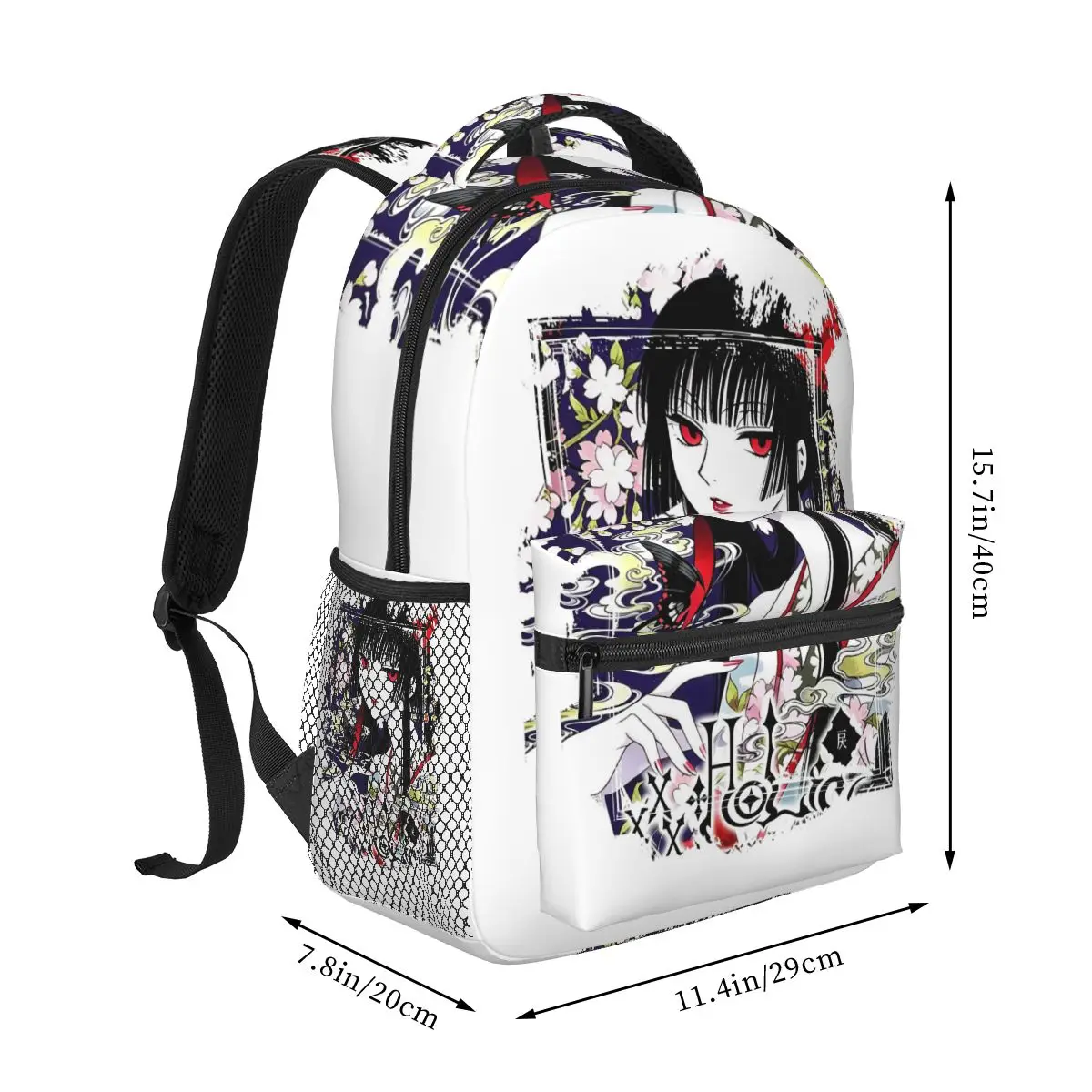 Comic XxxHOLiC Ayumi Kurokawa Student Backpack School Bag Hiking Travel Daypack for Boys Girls Fashion Bookbag Shoulder Bags