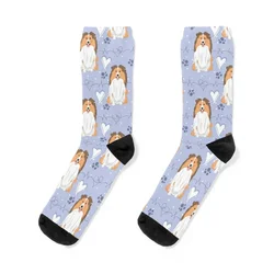 LOVE Sable Sheltie Dog Shetland Sheepdog Socks kawaii hiphop new in's set Socks Man Women's