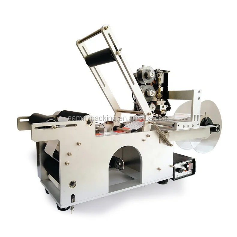 Top Quality MT-50D Semi Automatic Round Bottle/jar Labeling Machine With Hot Stamp Coder