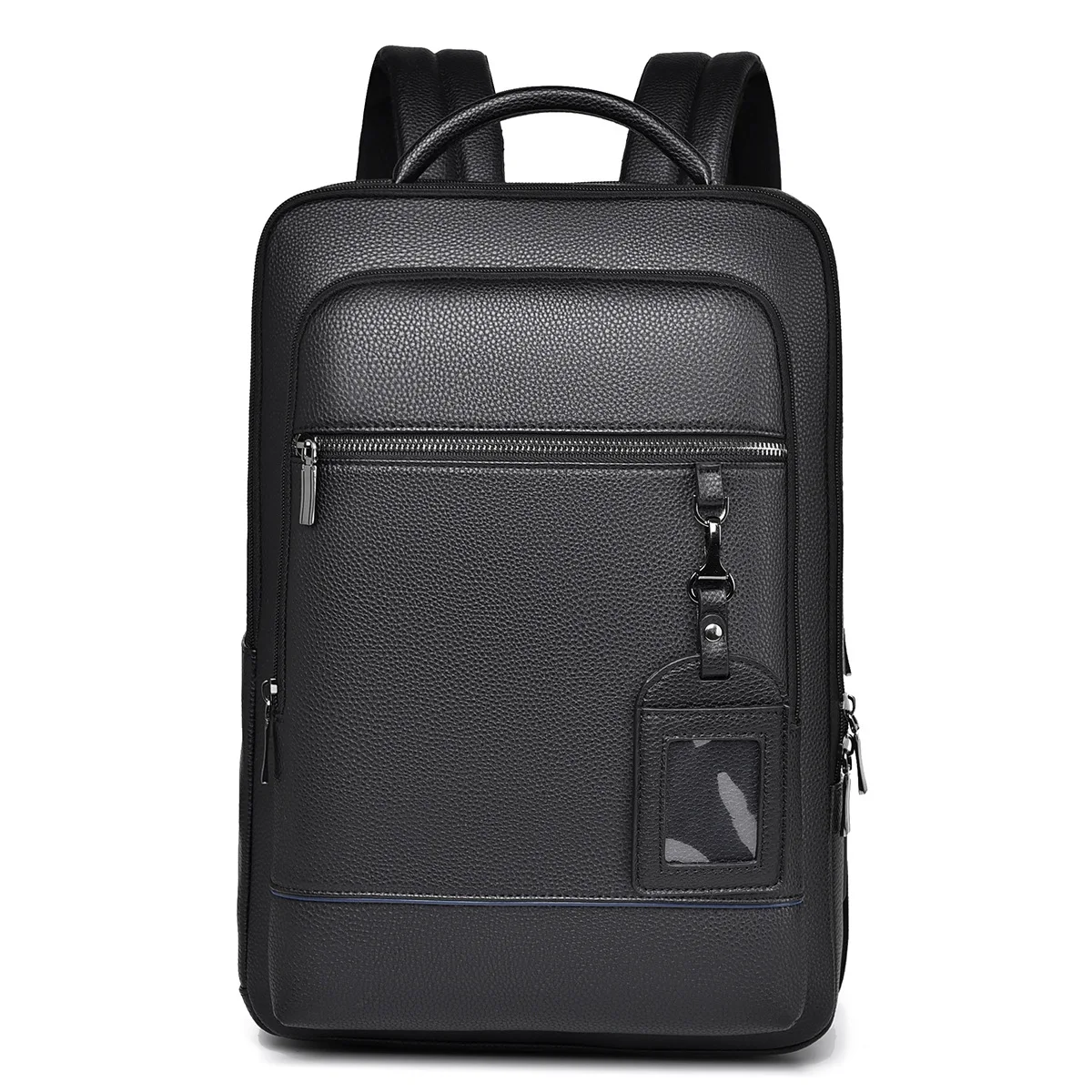 Mochila de pu, almacenamiento de computadora para hombres de gran capacidad, bolsa de viaje para desplazamientos de negocios, mochila multifuncional USB
