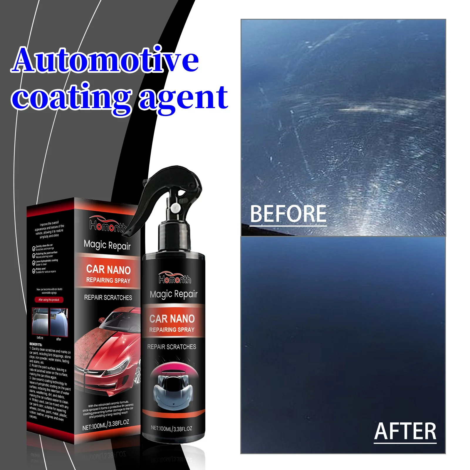 Automobile Coating Agent 100ml Auto Crystal Nano Coating Agent Advanced Nanotechnology Car Repairing Spray For SUV Truck Sedan