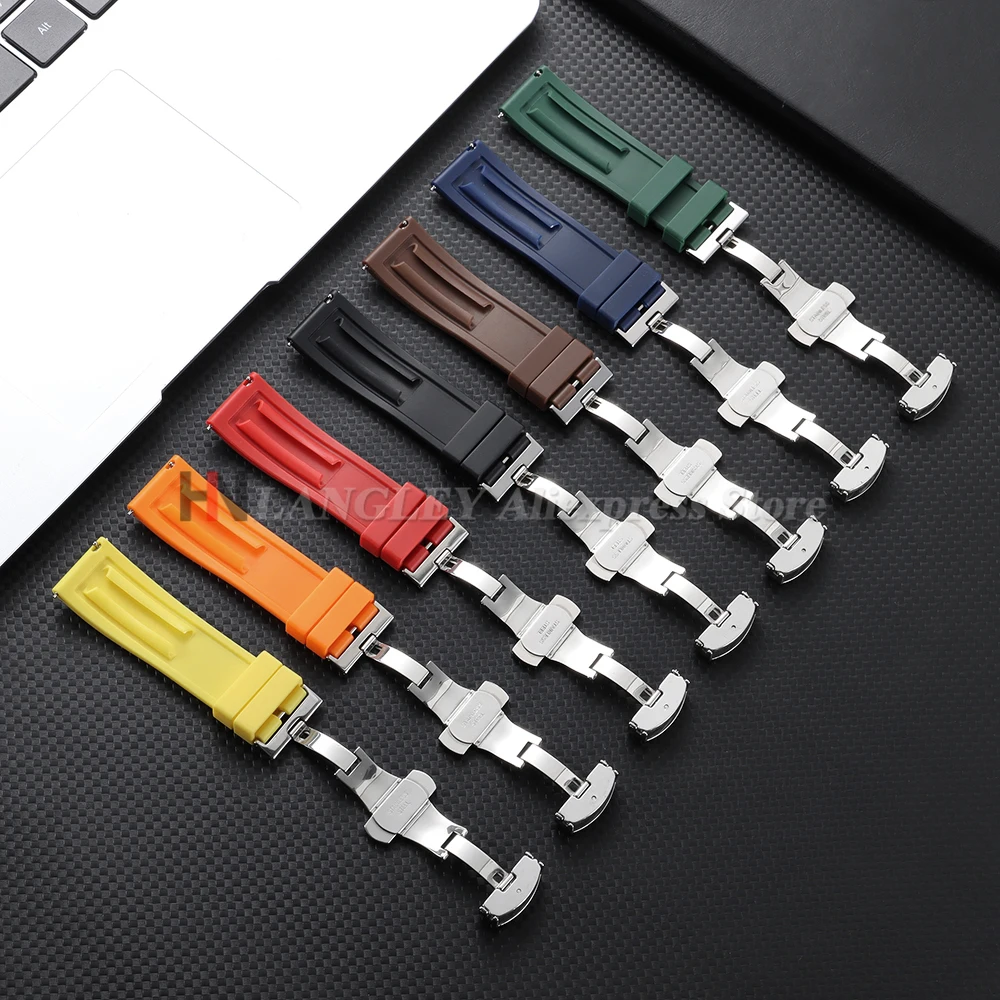 Schnellverschluss-Gummi-Uhrenarmband für Omega Ersatzarmband für Tissot für Citizen für Seiko 18mm 20mm 22mm 24mm Silikonbänder – Detail 4