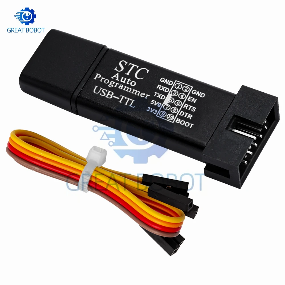 STC51 MCU USB Programmer USB To TTL Adapter 3.3V/5V Dual Voltage Serial Downloader for STC 51 Series Microcontroller DIY Project