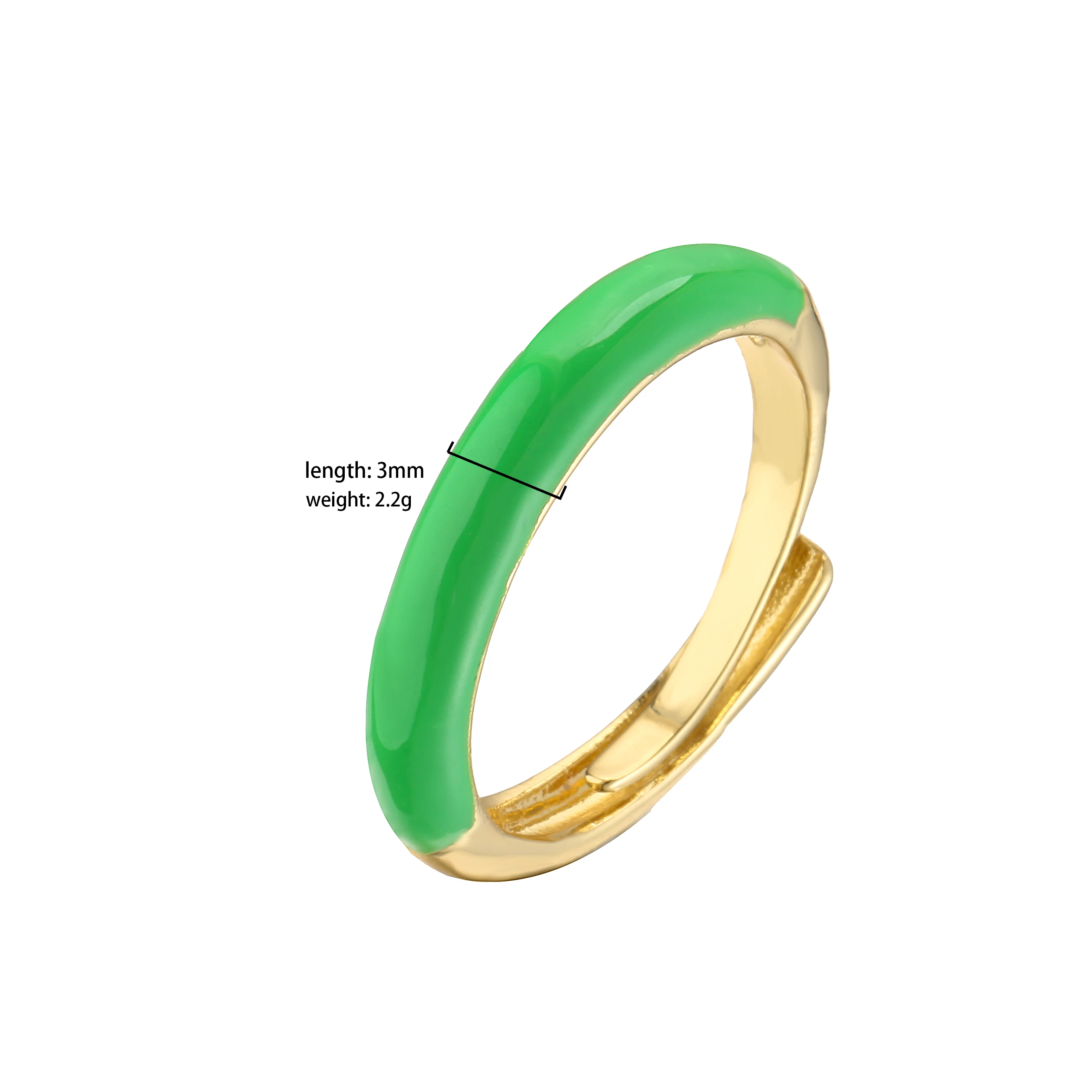 Lady New Fashion Multi Color Enamel Rings For Women Smooth Simple Metal Finger Rings Wholesale Accessories Gifts