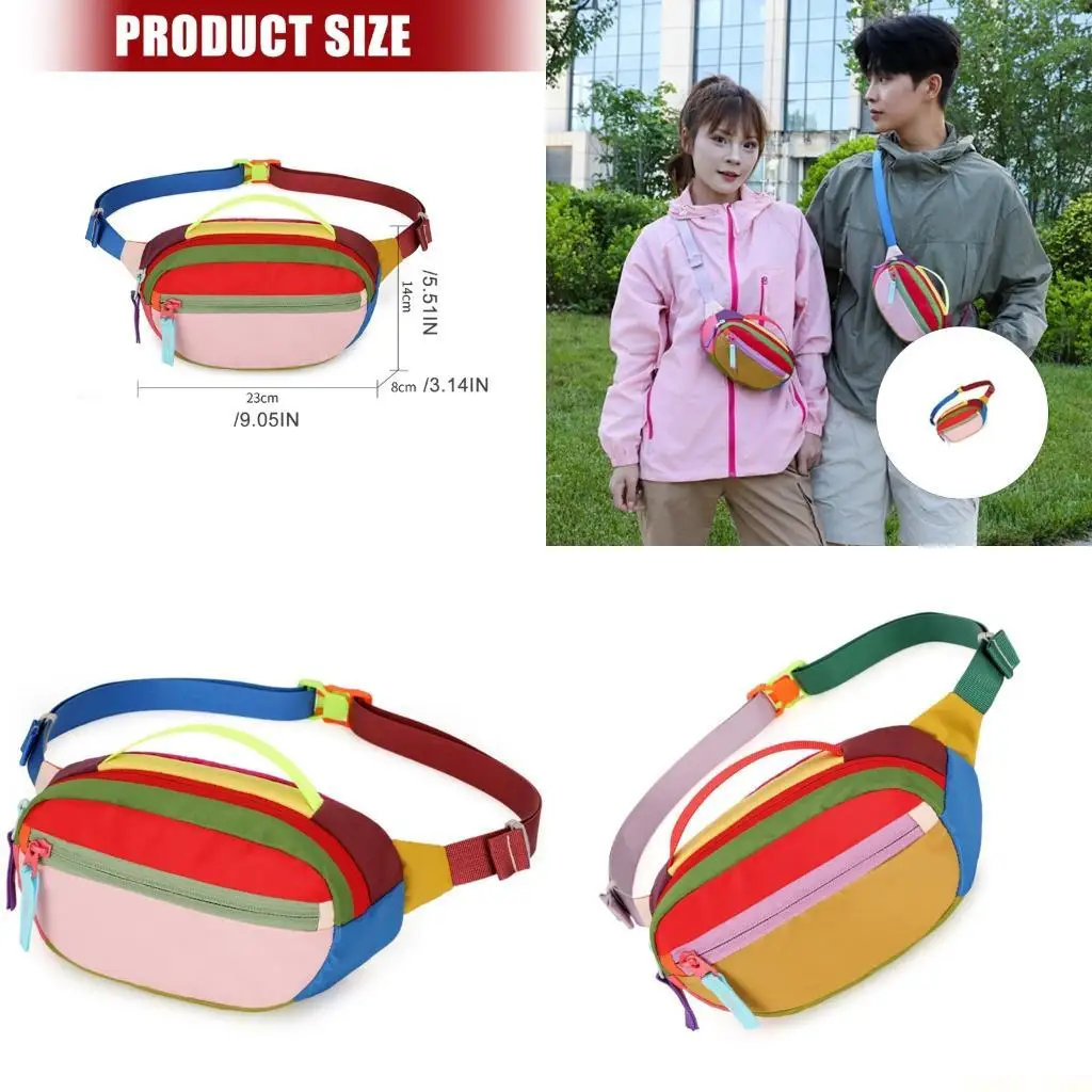 

U2JB Practical Adjustable Outdoor Belt Bag Splashproof Fabric Phone Keys Storage Bags