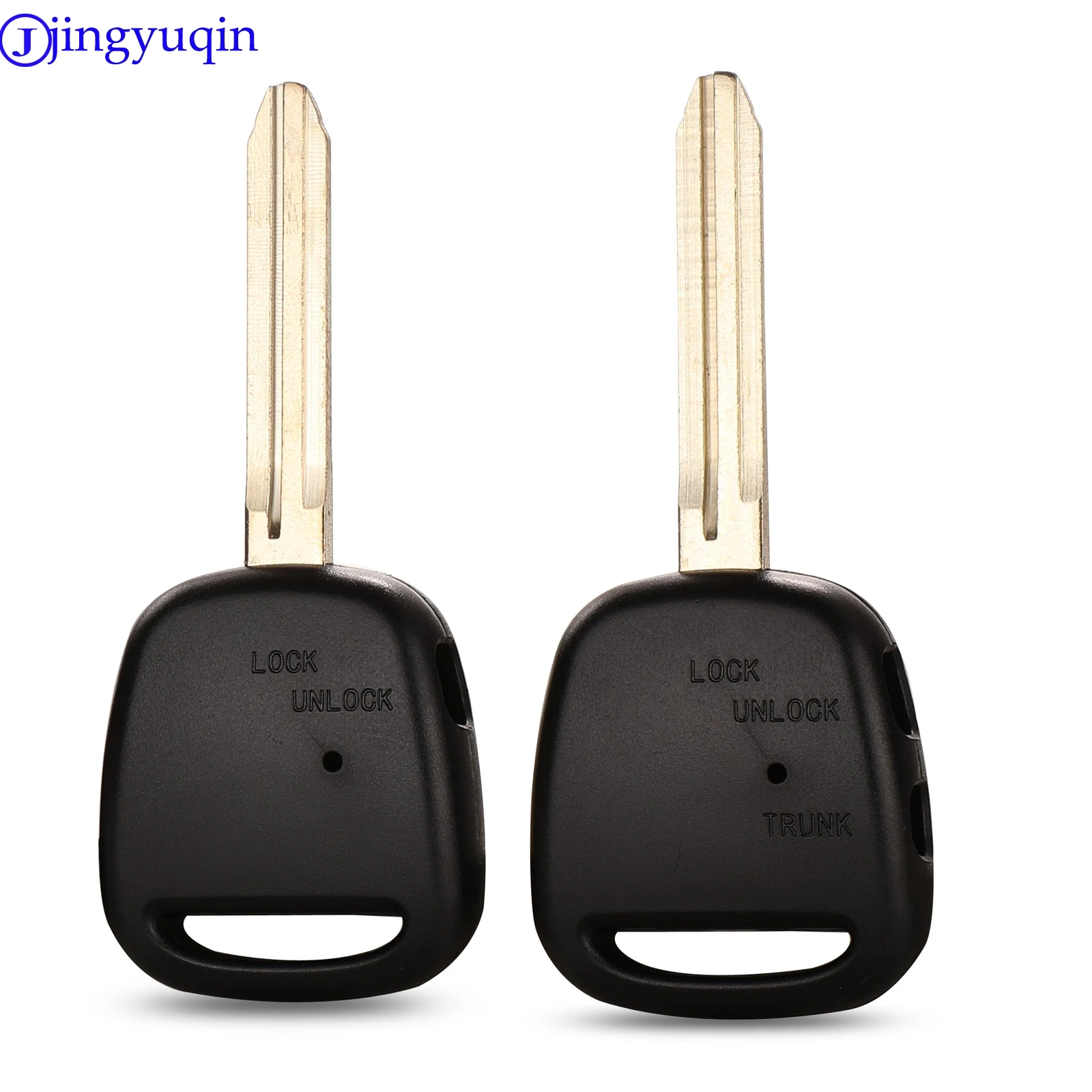 Jingyuqin – coque de remplacement de clé télécommande à 1/2 boutons, couvercle de lame pour Toyota Carina Estima Harrier Previa Corolla Celica