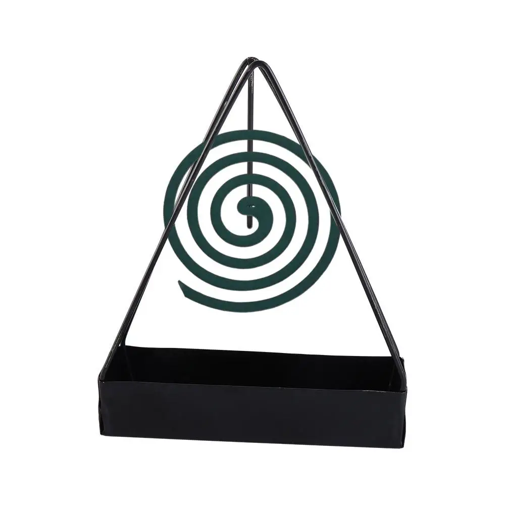 Triangular Shape Iron Mosquito Coil Holder Vertical Portable Mosquito Incense Rack Anti-Scald Durable Triangle Coil Tray