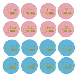 24/48pcs Team Boy Team Girl Stickers Decoration Baby Shower Supply Its Boy or Girl Vote Gift Bag Sticker for Gender Reveal Party