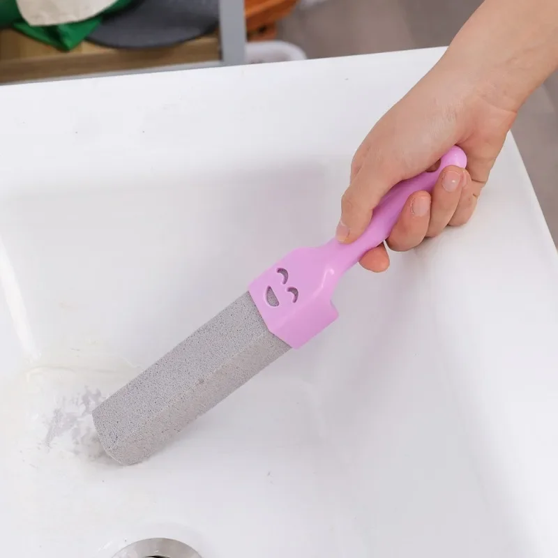 Pumice Stone Toilet Brush With Handle Bathroom Cleaning Wand Kichten Sink Tile Bathtub Limescale Washing Brush Home Accessories