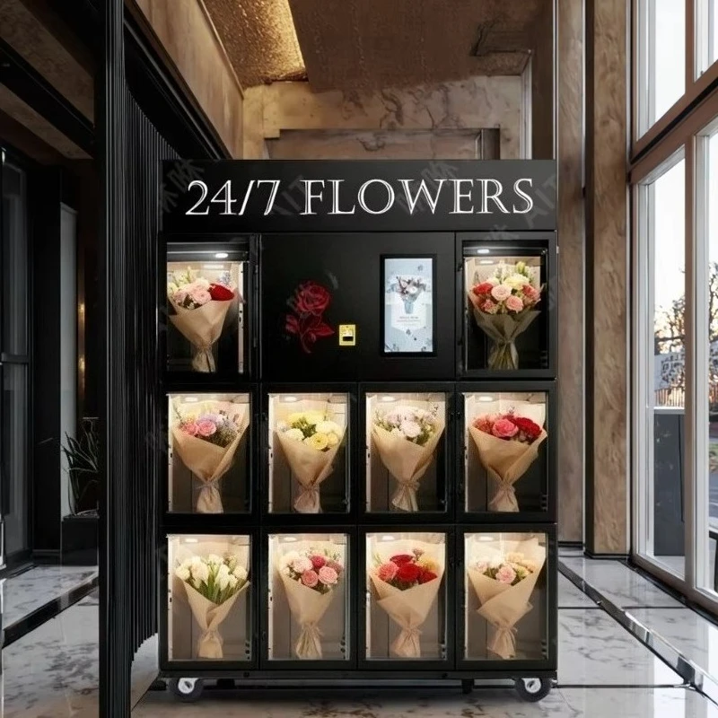 

Customized 24-hour Self-service Flower Shop Flower Vending Machine, Fresh Flowers Bouquets Refrigerator Rose Vending Machine