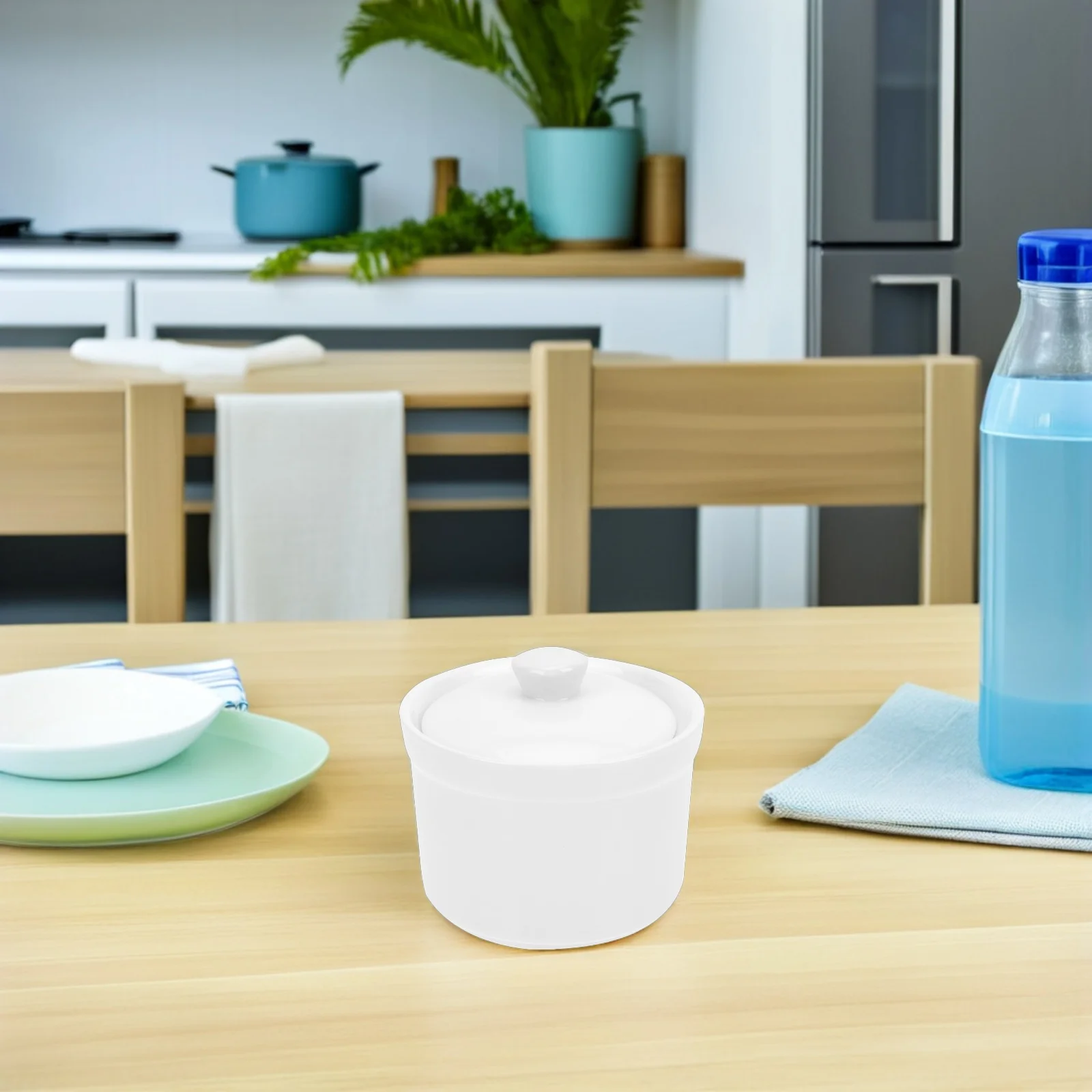 

2Pcs 380Ml Porcelain Soup Crocks with Lid Ceramic Stew Pot for Cooking Serving Steamed Dishes Heat Resistant Oven Safe Soup Bowl