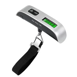 50kg/110lb Portable Electronic Hand Luggage Scale LCD Digital Display Balance Scale Suitcase Travel Weighs Baggage Weight Tool