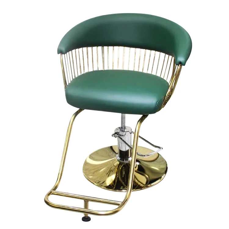 

Professional Simple Green Vintage Antique Portable Hair Beauty Equipment Furniture Salon Barber Chair