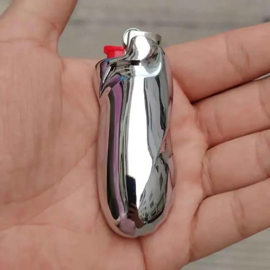 New 1pc Metal Lighter Case Cover Holder For Bic J5 Lighters Sleeve Comfortable Grasp Lighter Holder Shell EDC Tool