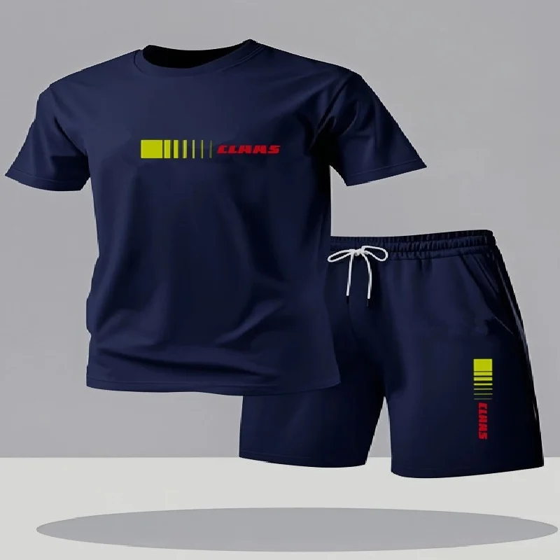 

Men Sets 2026 Summer Men Clothing Casual Tshirt +Short Two-piece Oversize Men's Short Sleeve Breathable Sports Suit 2-piece Set
