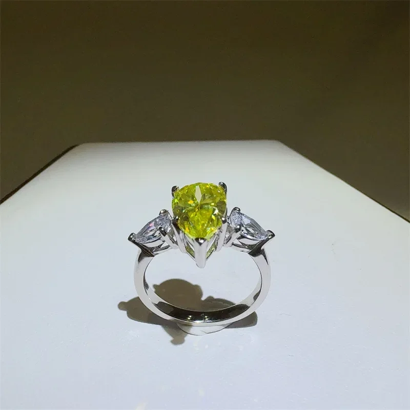 Anillo de moissanita SACE GEMS GRA certificado 1-3CT VVS1, anillo solitario de diamante de laboratorio para mujer, promesa de compromiso, joyería de boda