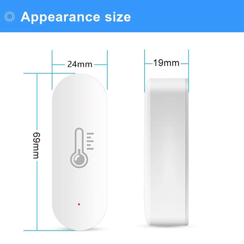 2X Tuya Wifi Temperature Humidity Sensor Smart Home Meter Indoor Hygrometer Thermometer Smart Life App Control