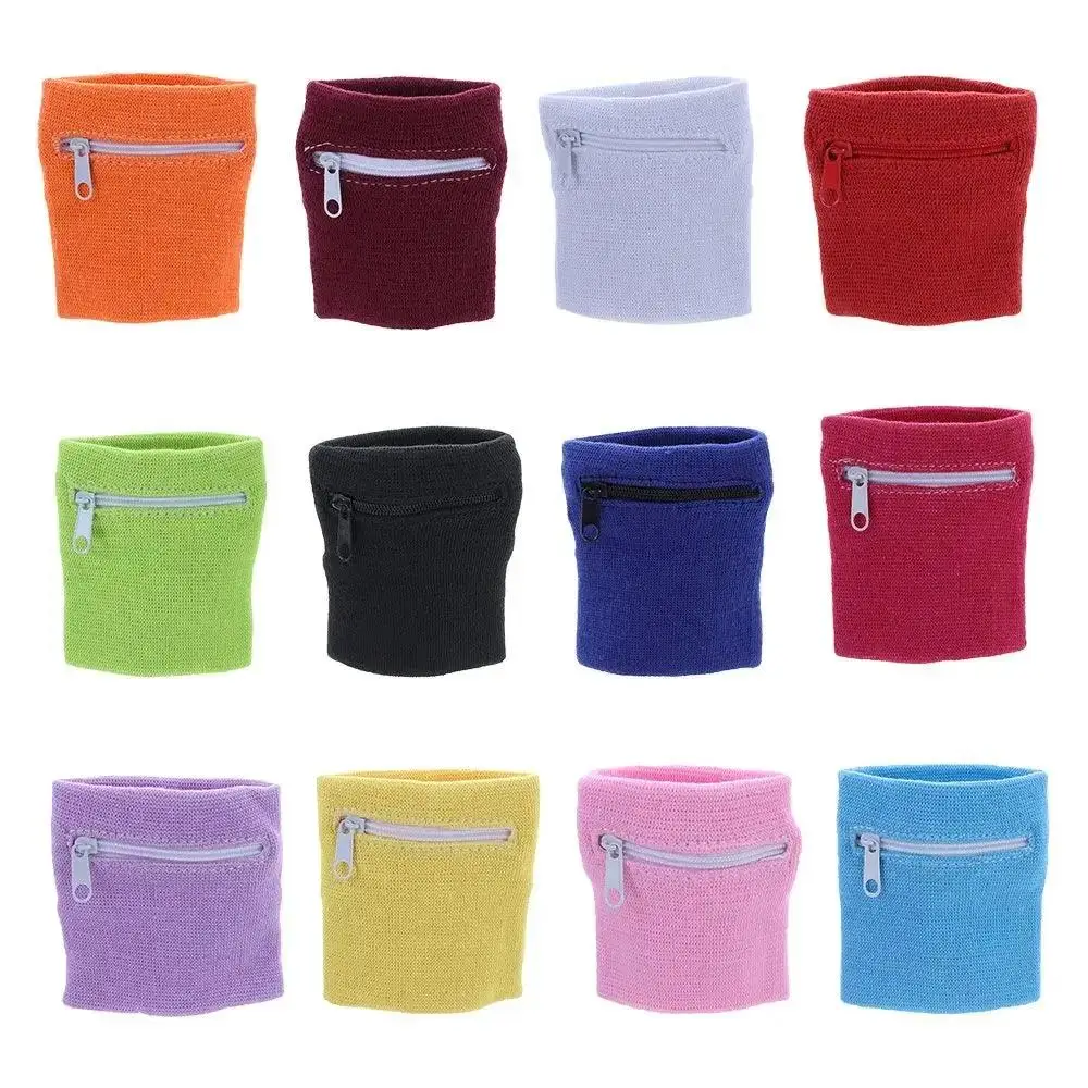 Sport-Armband mit Reißverschlusstasche, Lauf-Sport-Armbandtasche für MP3, Schlüssel, Karten, Aufbewahrungstasche, Basketball-Schweißbänder, Armbandtaschen – Detail 1