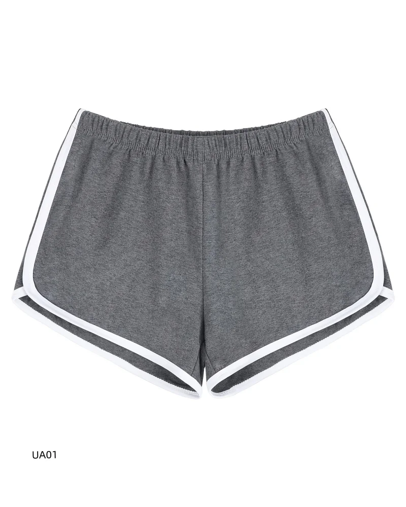 Summer Female Classic Contrast Binding Dolphin Shorts Elastic Waist Daily Wear Jogging Sport Short