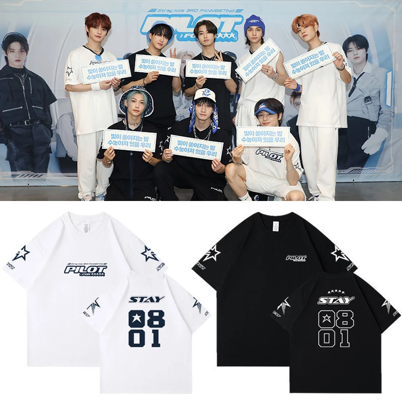 2025 Trend Kpop Stray T Shirt SKZ Men Women Cotton T-shirt Straykids Seungmin FELIX HYUNJIN JEONGIN MINHO Short Sleeve Shirt