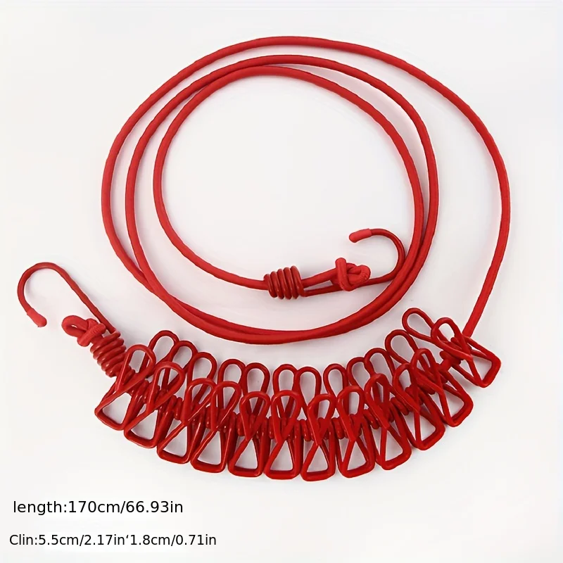 قطعة واحدة من خط ملابس السفر المحمول القابل للتطوير، خط تجفيف الملابس الداخلية، ملحقات التخييم في الهواء الطلق #3