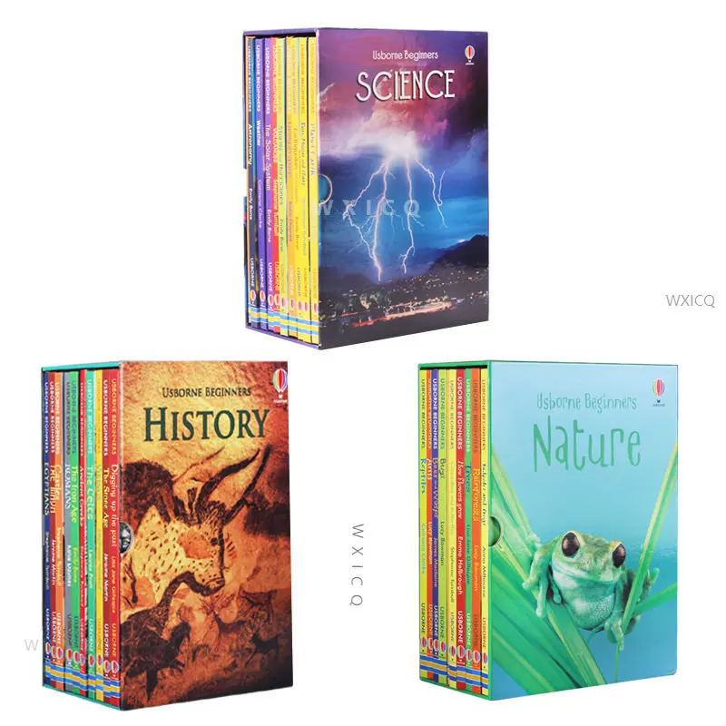 10 Books/Set Hardcover Usborne Beginners Science Children Interesting Science Book Kids Students English Reading Picture Book