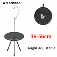 Naturehike BLACKDOG Portable Round Table Ultralight 886g Height Adjustable Aluminum Alloy ABS With Light Holder Camping Outdoor