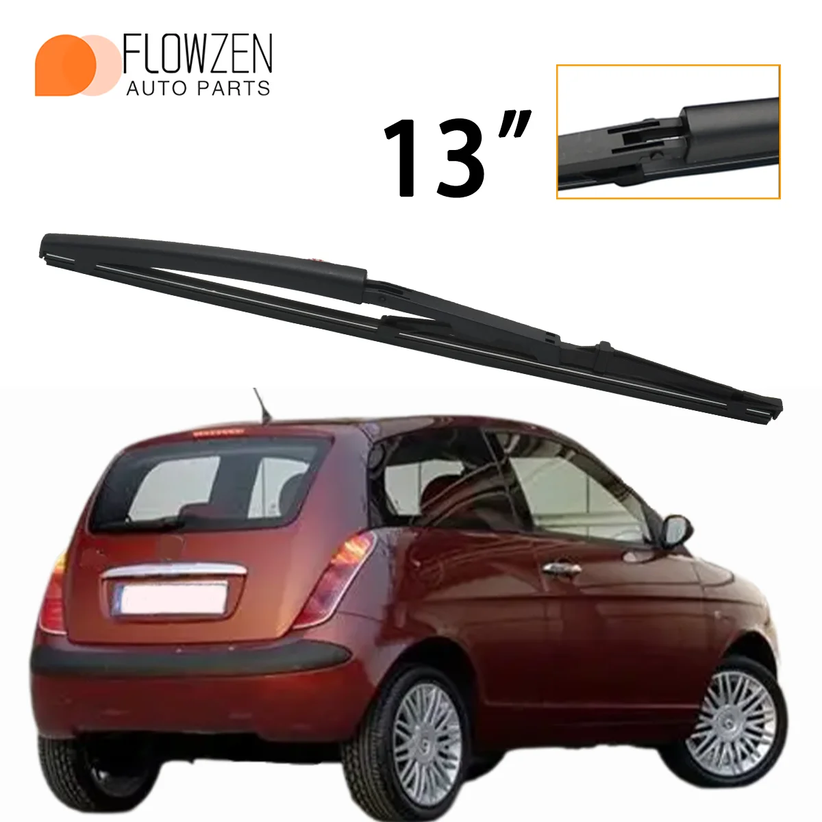 1PC 13 "Heckscheibe Scheibe Wischer Anwendbar Für Lancia Ypsilon 2003-2011 Jahr der Scheibenwischer Klinge auto Zubehör