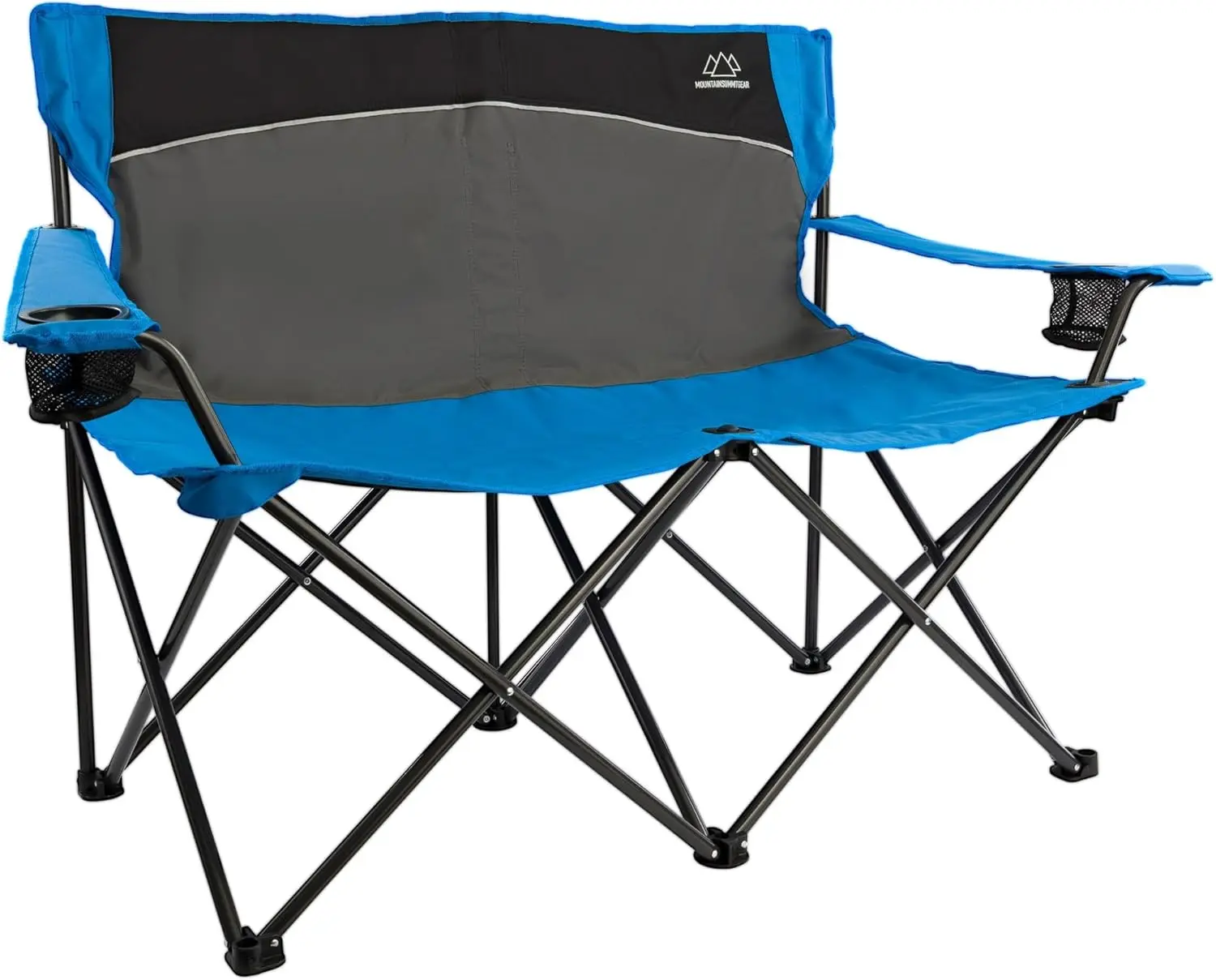 

Loveseat Camp Chair with Cup Holders & Carry Bag - Portable Folding Double Chair for Camping, Picnics, Outdoor Use