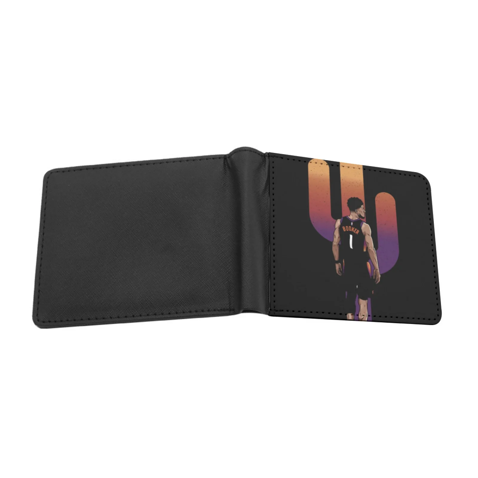 Cactus Book Short Men's Wallet Multifunction Purse Male Pu Leather Wallet Phoenix Arizona Suns Devin Booker Basketball Hoops Be