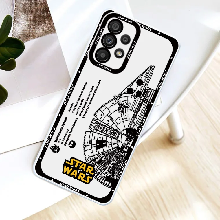 Disney Star Wars For Samsung Galaxy S23 S22 S21 S20 Pro FE Ultra A23 A52 A53 A71 Angel Eyes Transparent Phone Case