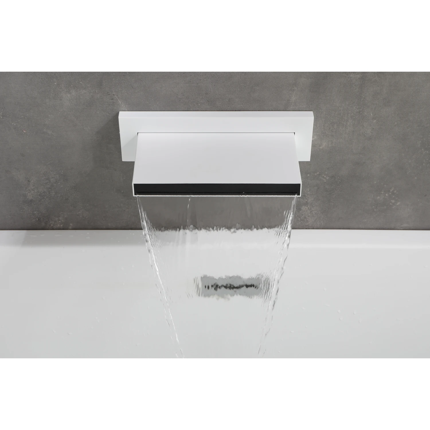 

SHOWER Waterfall Wall Mount Tub Filler Spout High Flow Bathtub Cascade Waterfall