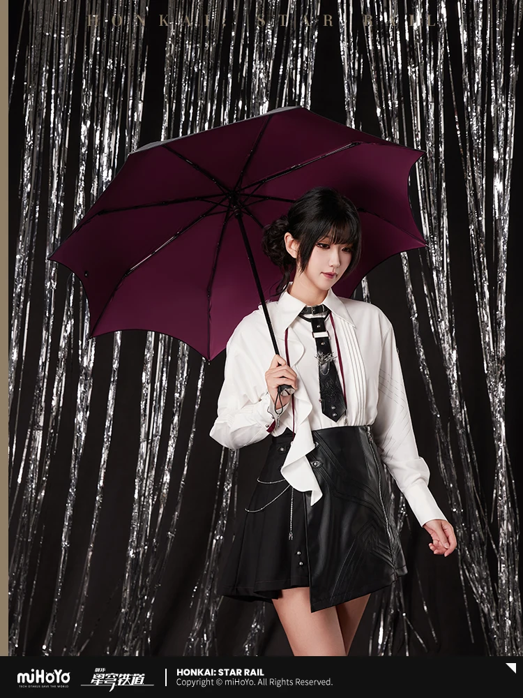 Pre-sale 200day Genuine Kafka Cosplay Umbrella MiHoYo Honkai Star Rail Kafka Folding Sun Rain Umbrella Halloween Role Play Gift