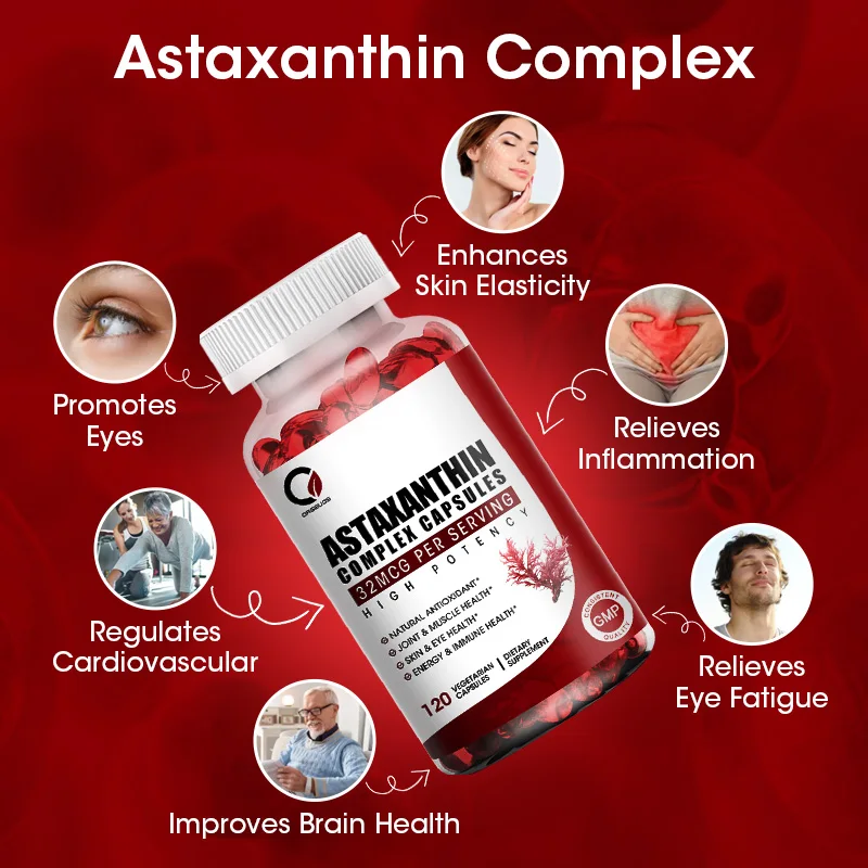 Antarctic Krill Oil ,Omega-3 EPA & DHA, Astaxanthin Supplement Sourced from Red Krill, Maximum Strength, For Your Whole Health