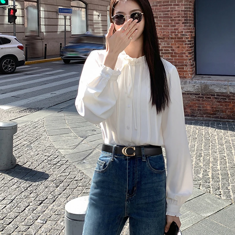 New Women's C-shaped Smooth Buckle Belt With Temperament And Versatile Double-sided Belts For High Quality Gifts For Mothers