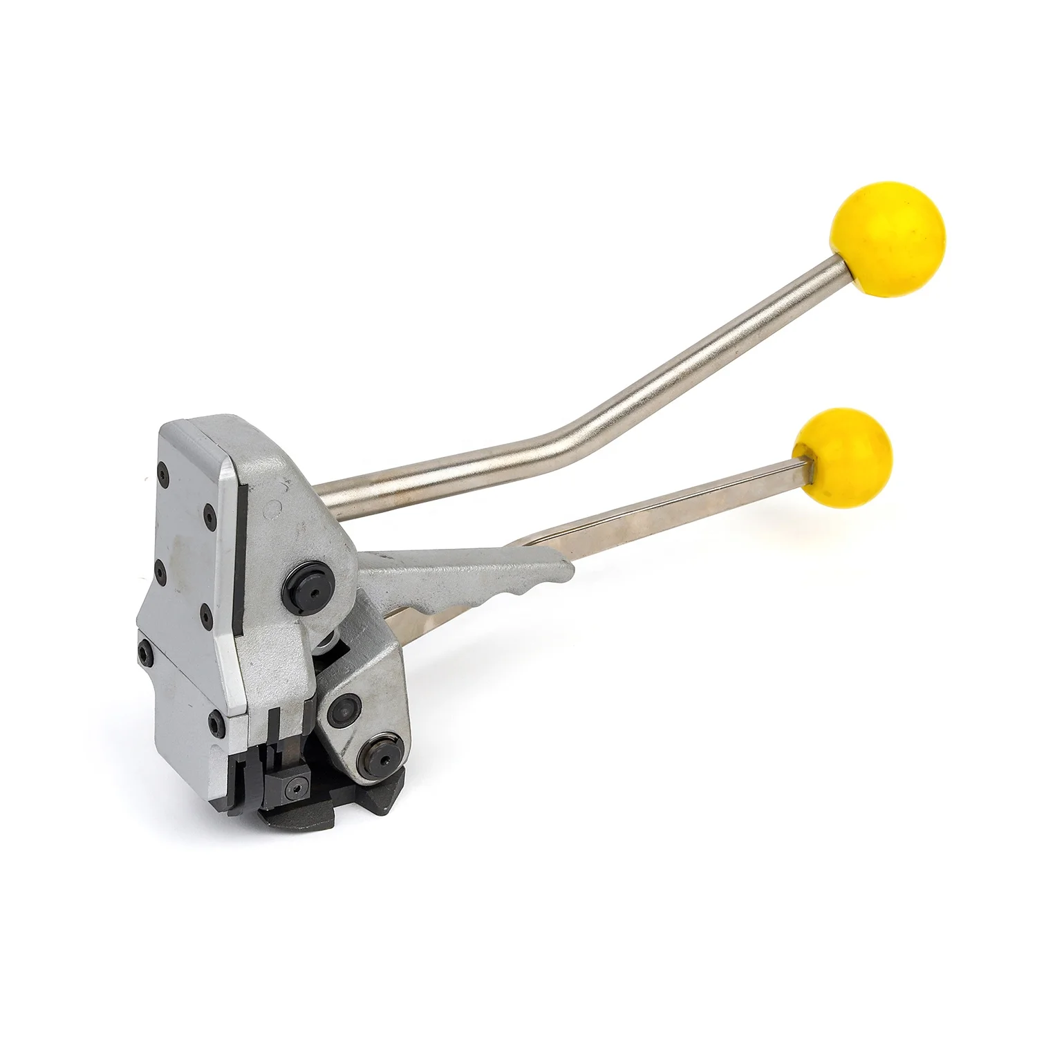 軽量ストラッピングツール、2つのハンドル操作、手動、2 in 1ストラッピングツール、スチールストラップ16-19mm用、テンションとシール機能付き