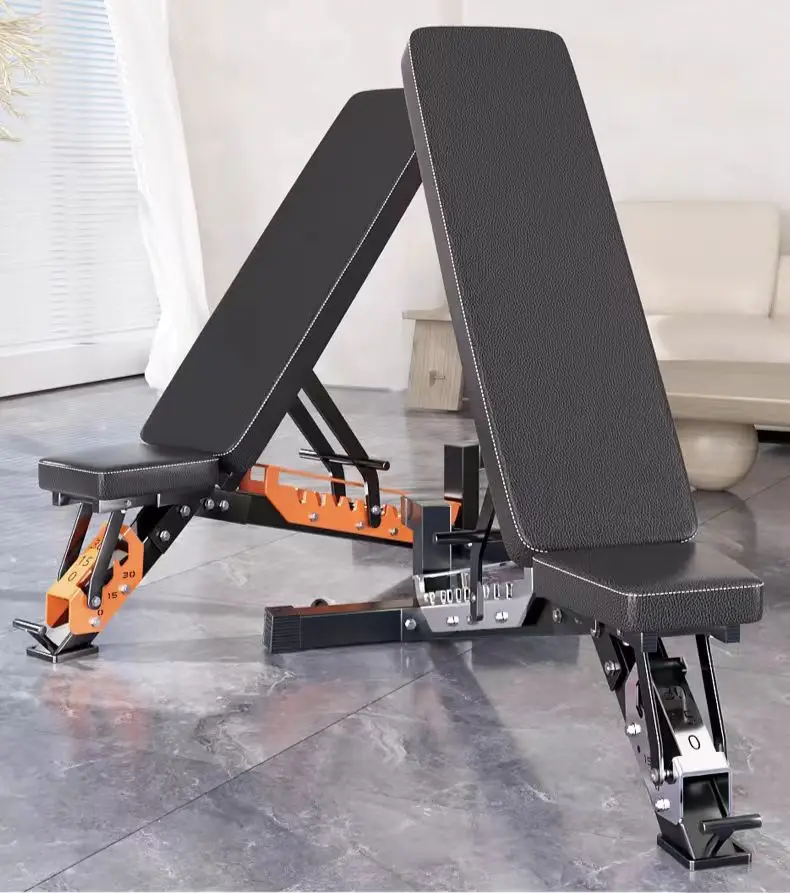 #Commercial Grade Adjustable Weight Bench - 7-Level Backrest & 5-Level Seat Decline/Flat/Incline Adjustment
