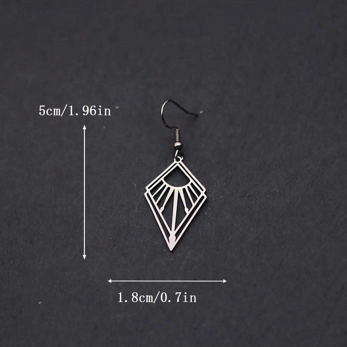 Kinitial Vintage Rhombus Triangle Earrings Geometric Drop Earrings For Women Jewelry Diamond Shaped Earrings