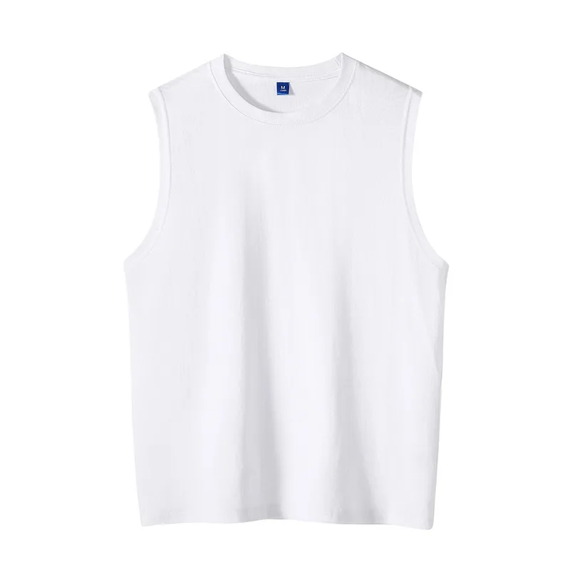 MRMT 2026 Brand New Men's Solid Color Tank Top Casual Men Pure Cotton Round Neck Sleeveless T Shirt Vest Man Tank Tops Tees image 3