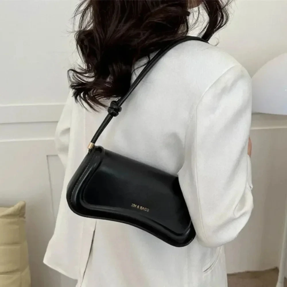 

Ladies Shoulder Crossbody Bags PU Leather Women Underarm Bags Solid Color Small Top-handle Bags Purse Female Daily Handbags
