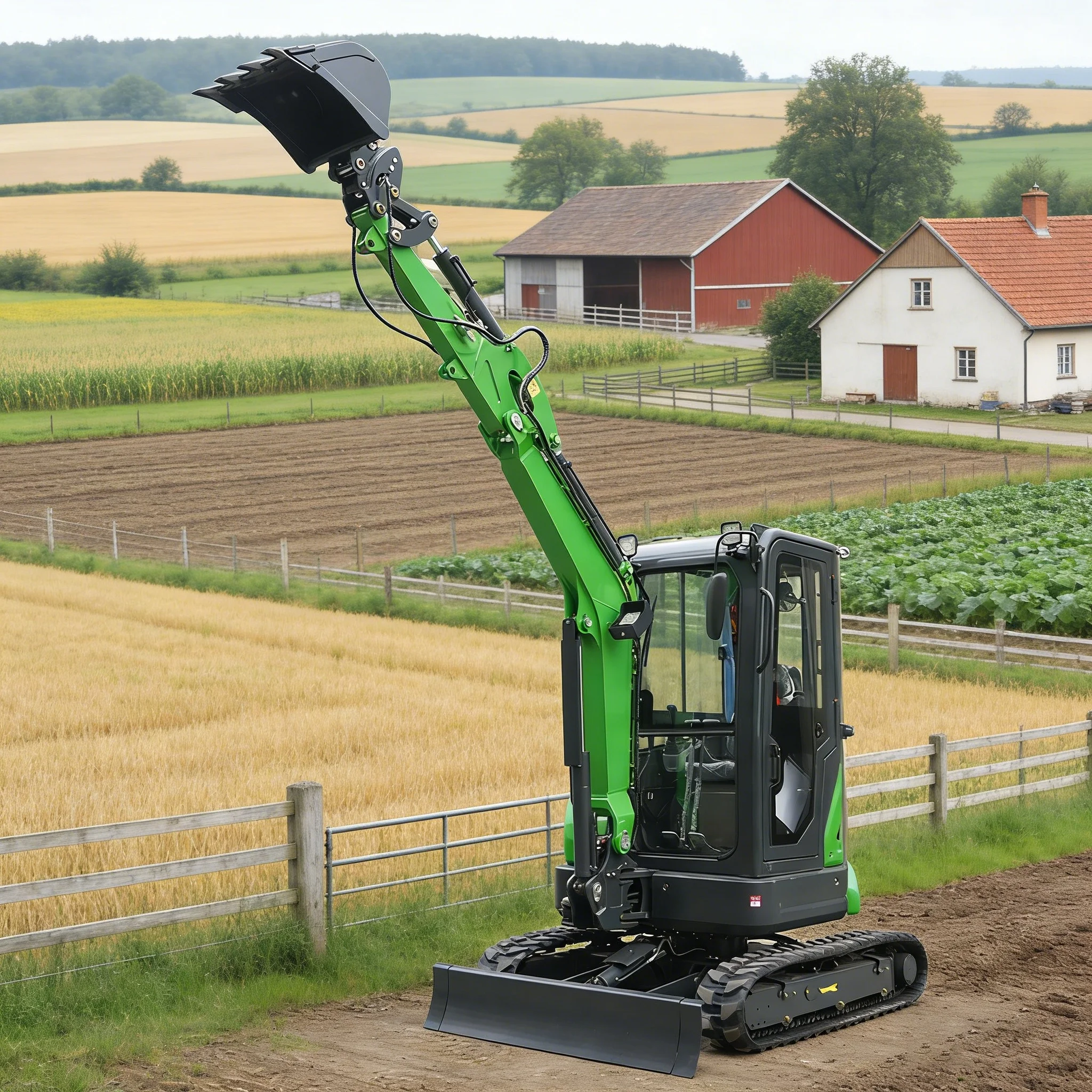 Kostenloser Versand Mini-Bagger 3 Tonnen Landwirtschaft Euro 5 CE EPA Motor Diesel-Bagger Günstiger Farm-Raupenbagger Kleiner Bagger Maßgefertigt – Detail 3